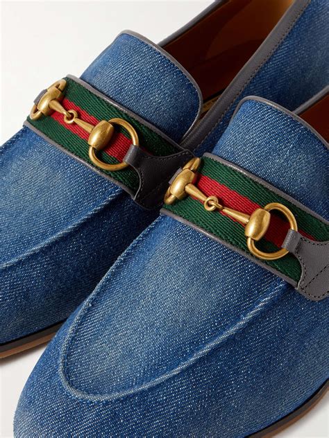 gucci paride denim loafers